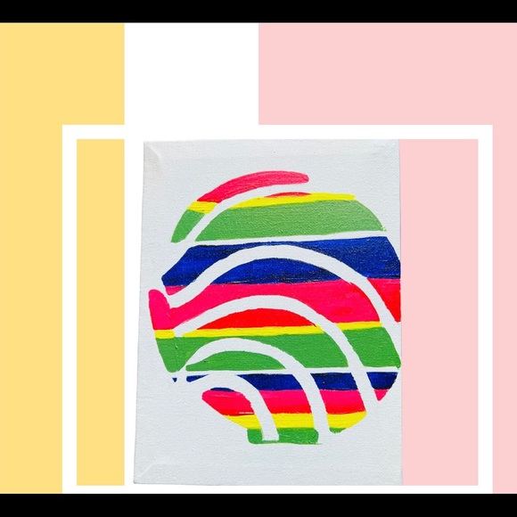 Concha Serape Print Acrylic Paintings - Picture 2 of 4